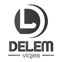 Delem Viajes Logo blanco y negro