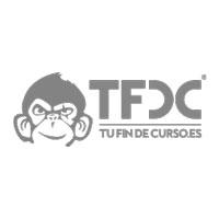 TuFinDeCurso TFDC Logo blanco y negro
