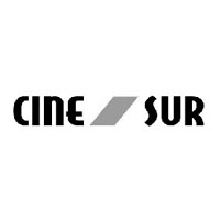 Cine sur Logo blanco y negro
